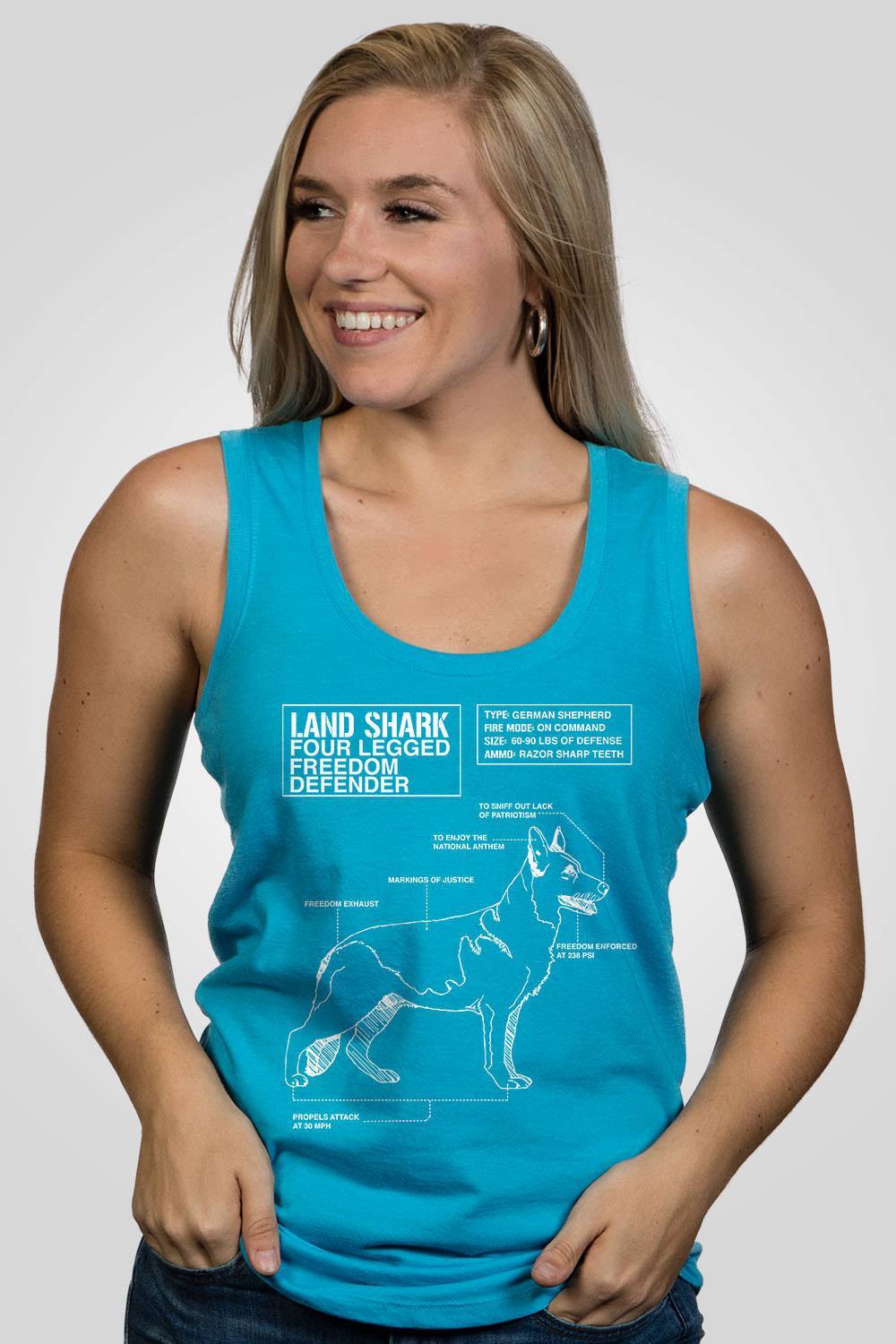 Women's Racerback Tank - Land Shark