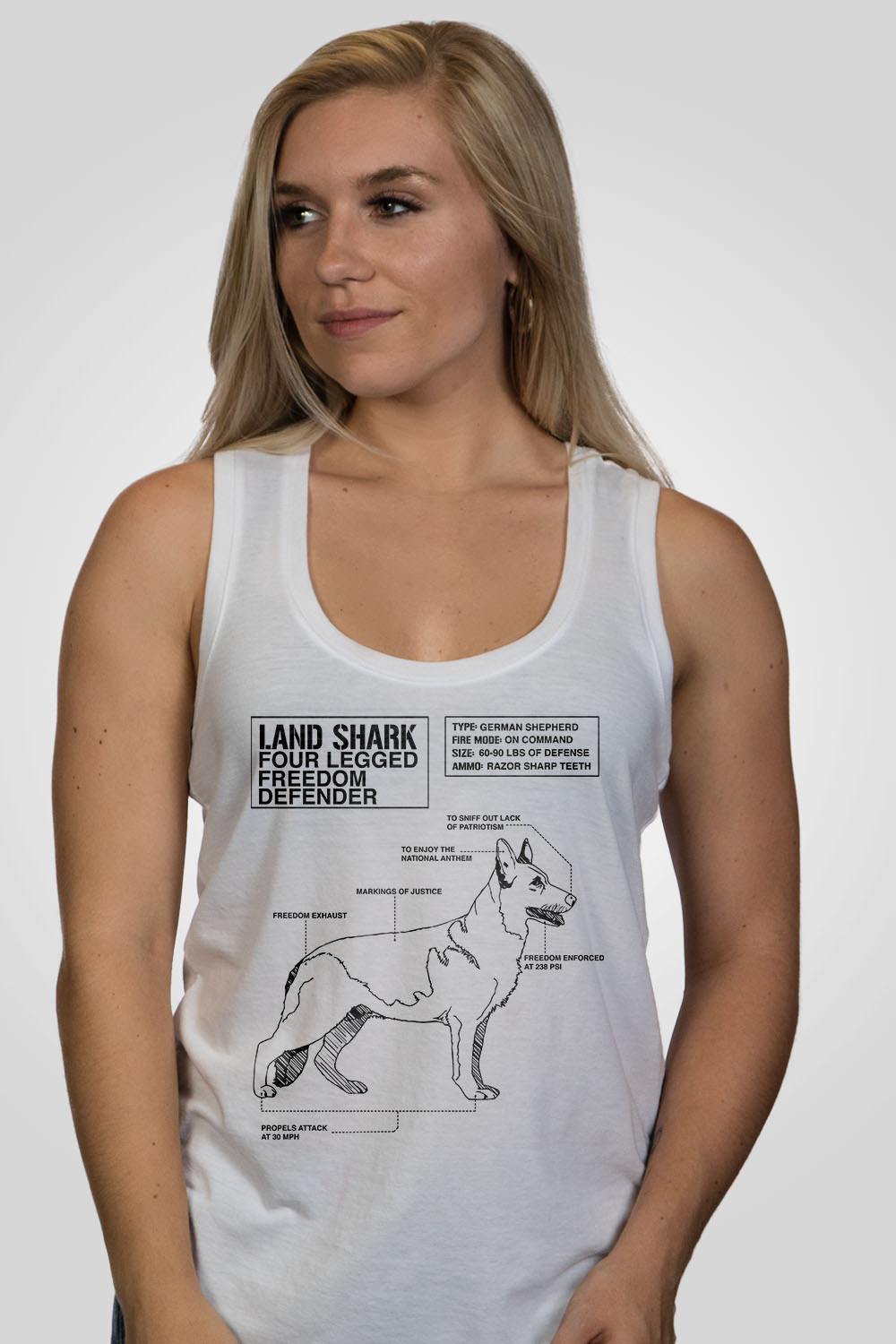 Women's Racerback Tank - Land Shark