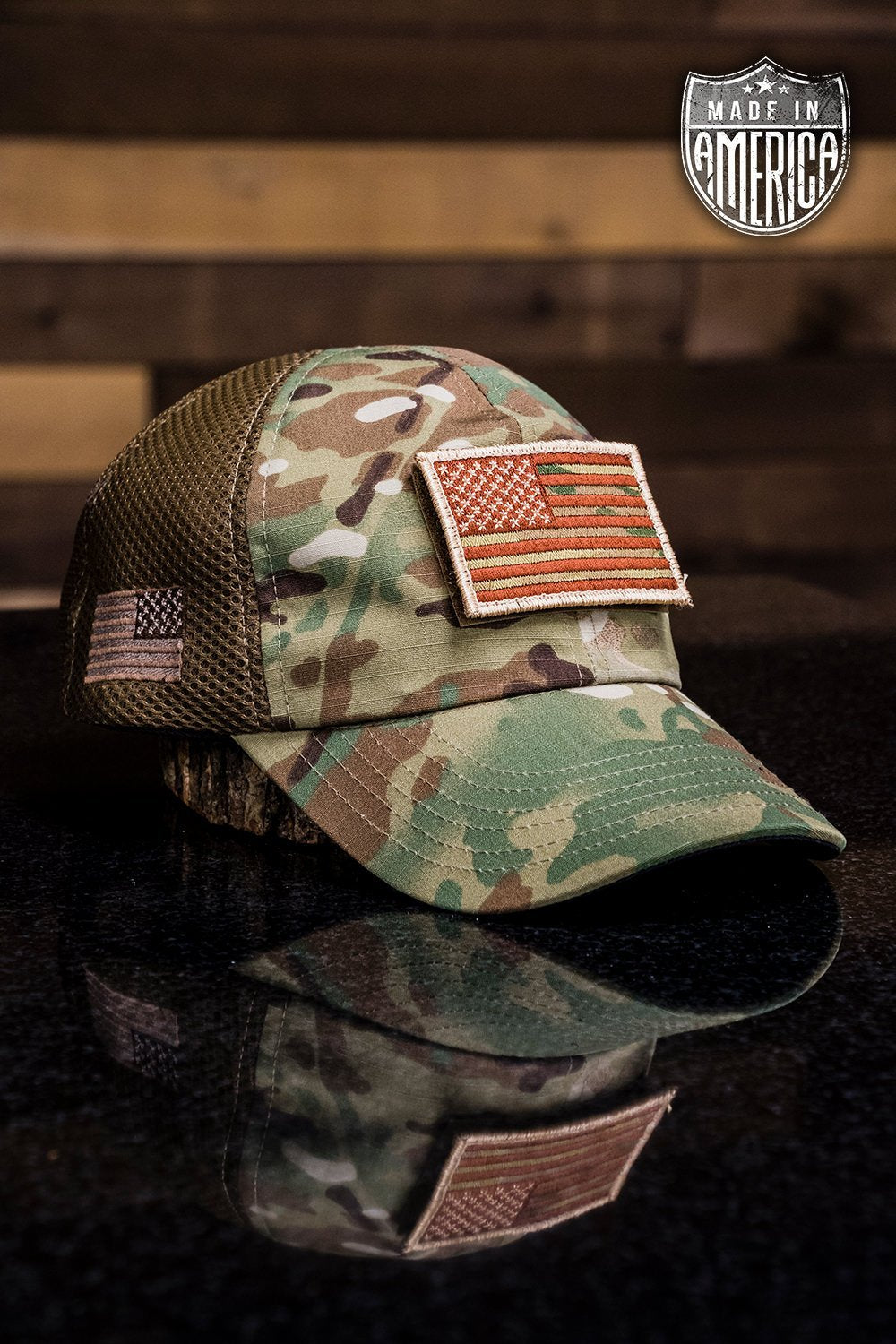 American Made Mesh Back Hat with Patch