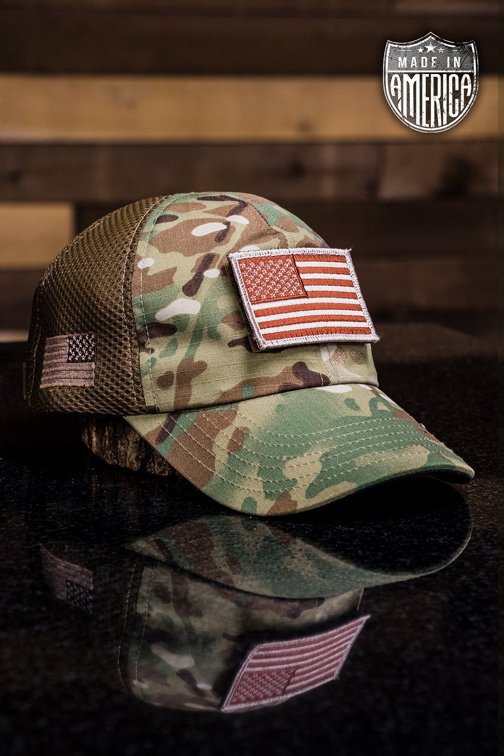 American Made Mesh Back Hat with Patch