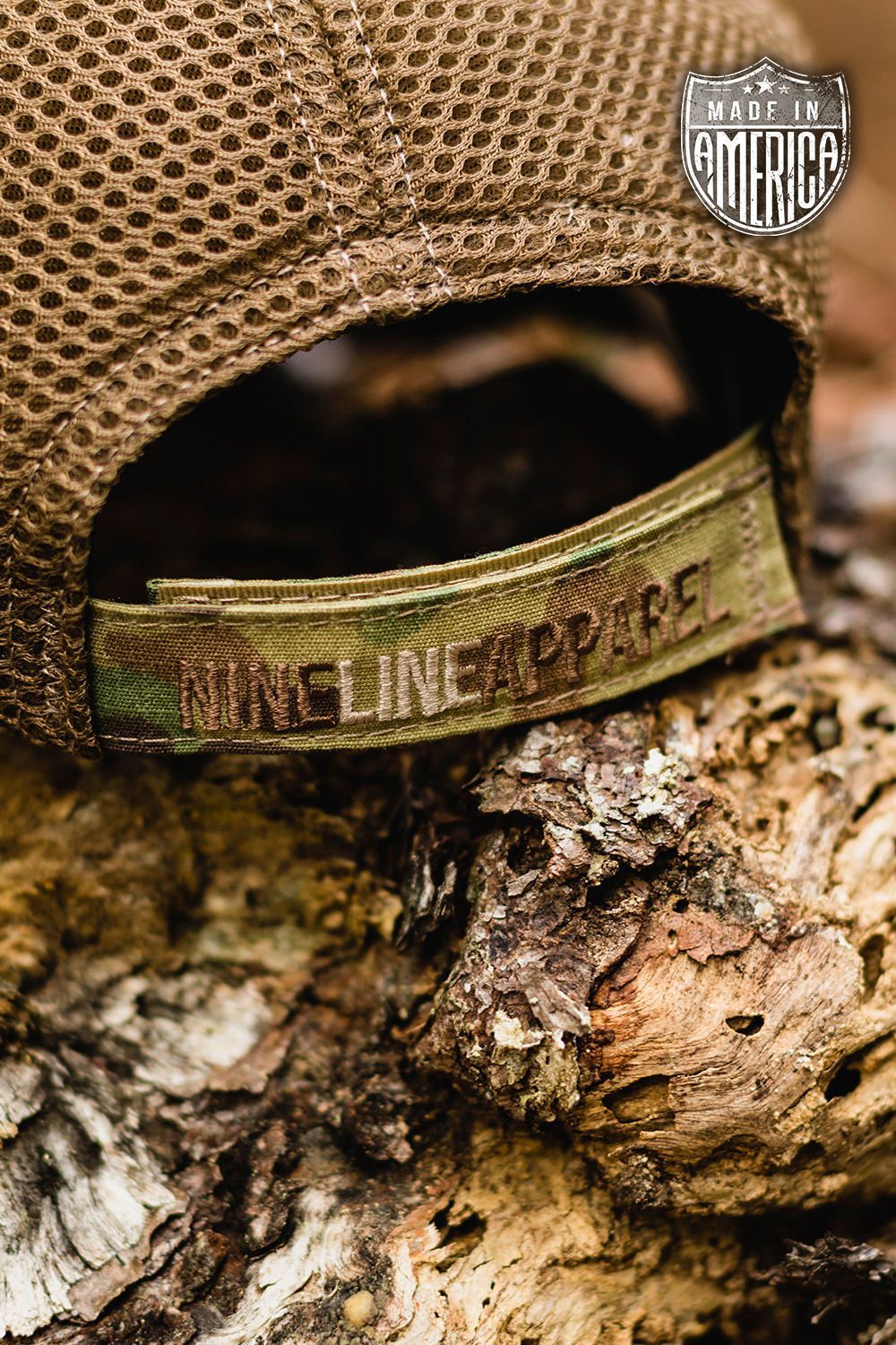 American Made Mesh Back Hat with Drop Line
