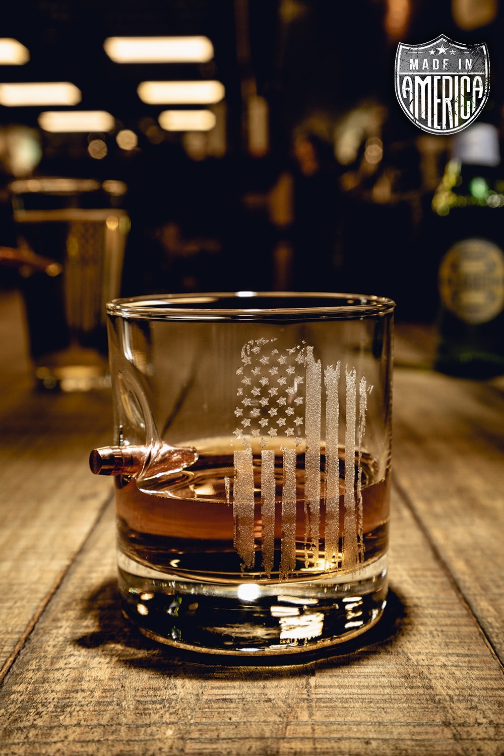 American Made .308 Whiskey Glass - America