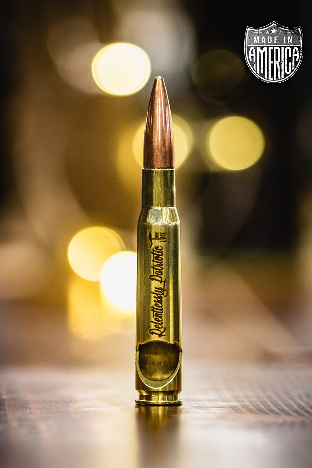 American Made 50 Cal Bottle Opener - Relentlessly Patriotic