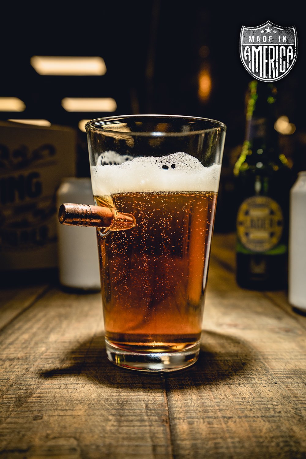 American Made .50 Cal Pint Glass