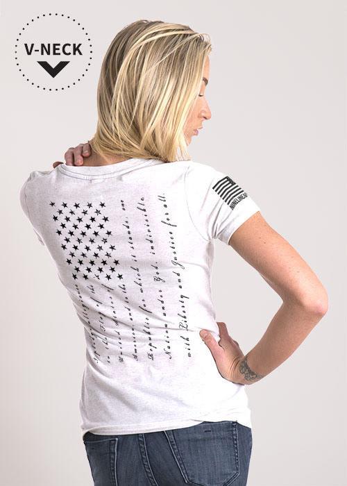 Women's Relaxed Fit V-Neck Shirt - Pledge