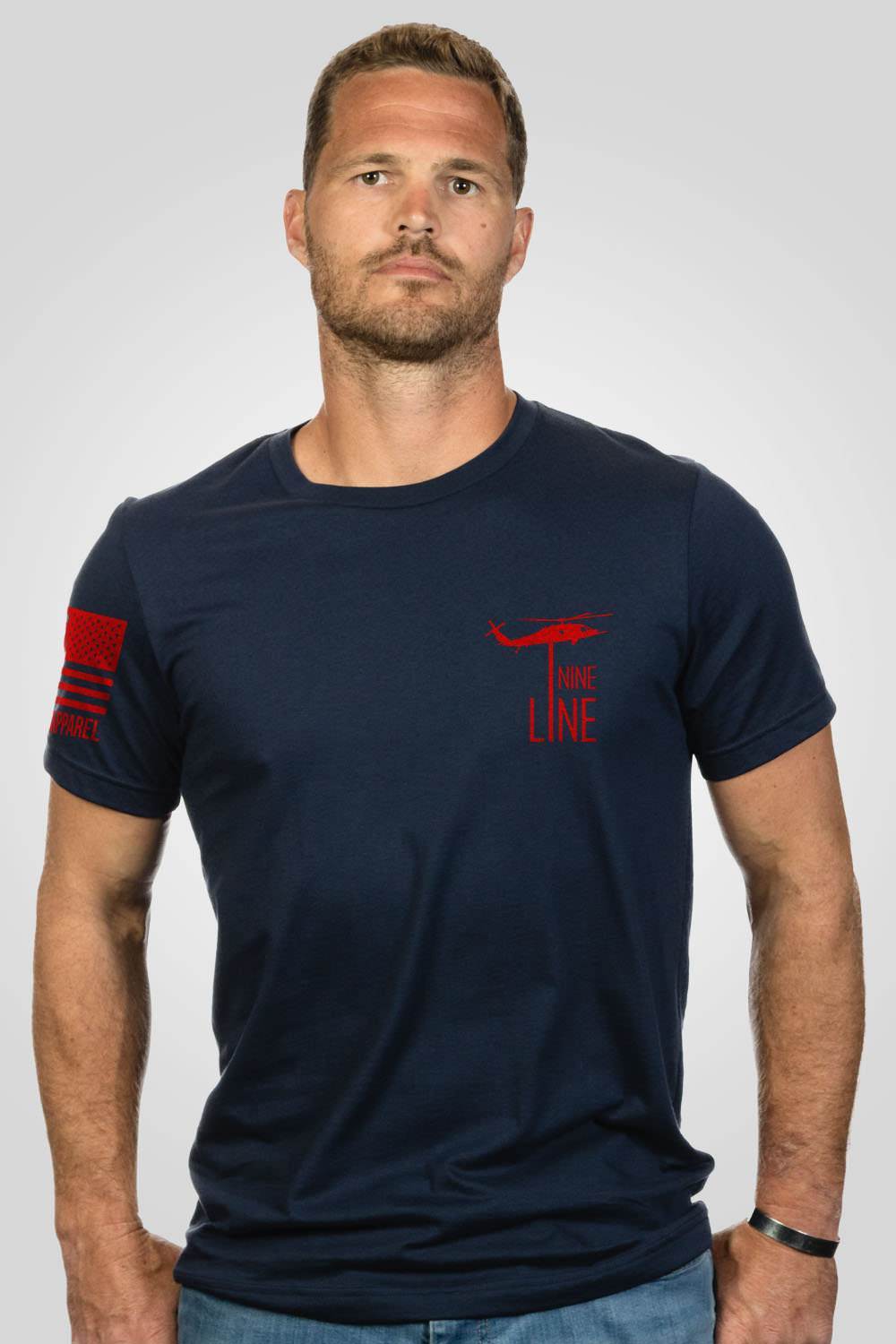 Basic Tee - Red Drop Line
