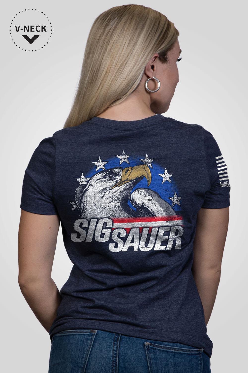 Relaxed Fit V-Neck Shirt - Sig Sauer Eagle