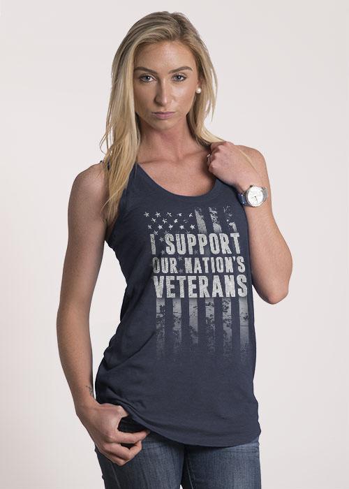 Women's Racerback Tank - Support Our Veterans