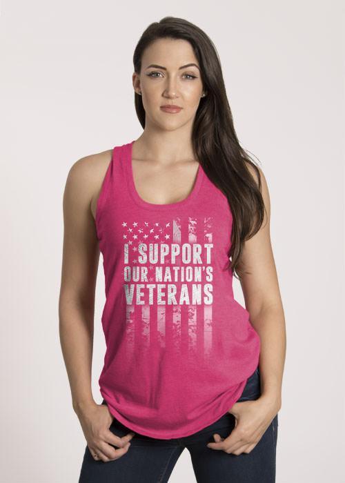 Women's Racerback Tank - Support Our Veterans