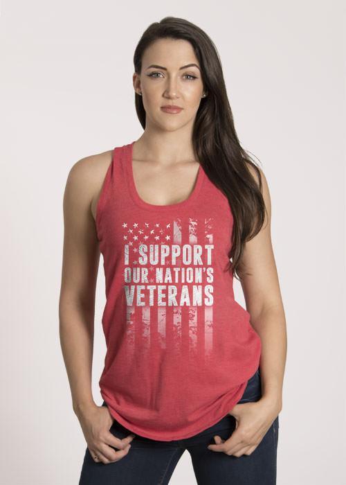 Women's Racerback Tank - Support Our Veterans