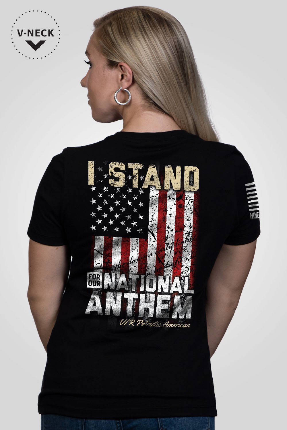 Women's Relaxed Fit V-Neck Shirt - I Stand