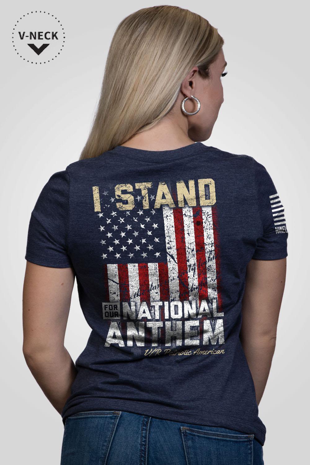 Women's Relaxed Fit V-Neck Shirt - I Stand