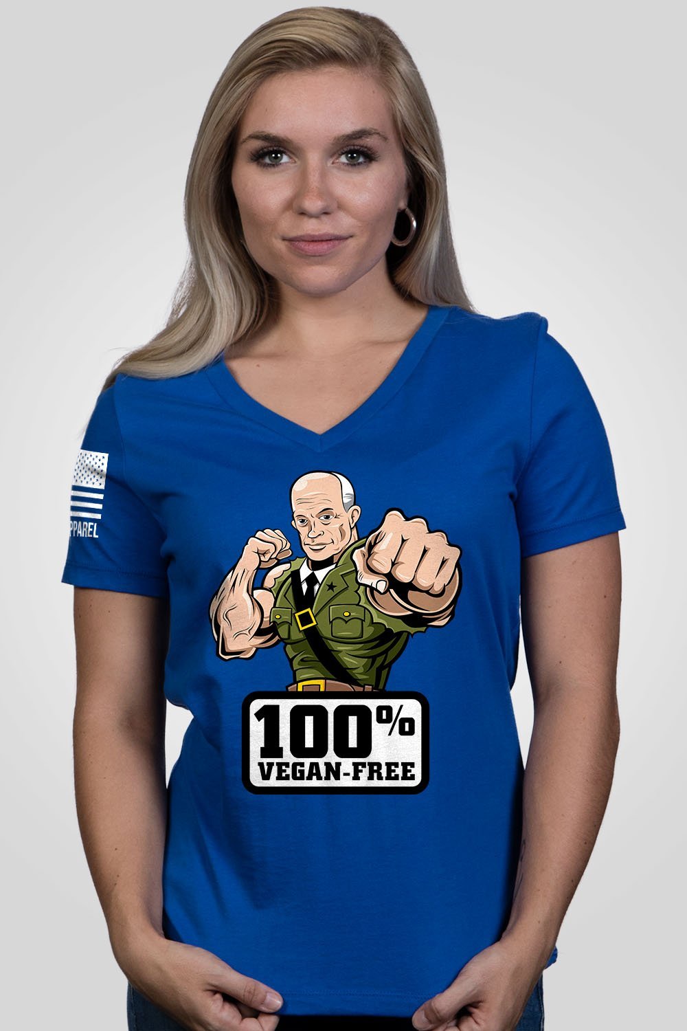Women's Relaxed Fit V-Neck Shirt - VEGANFREE
