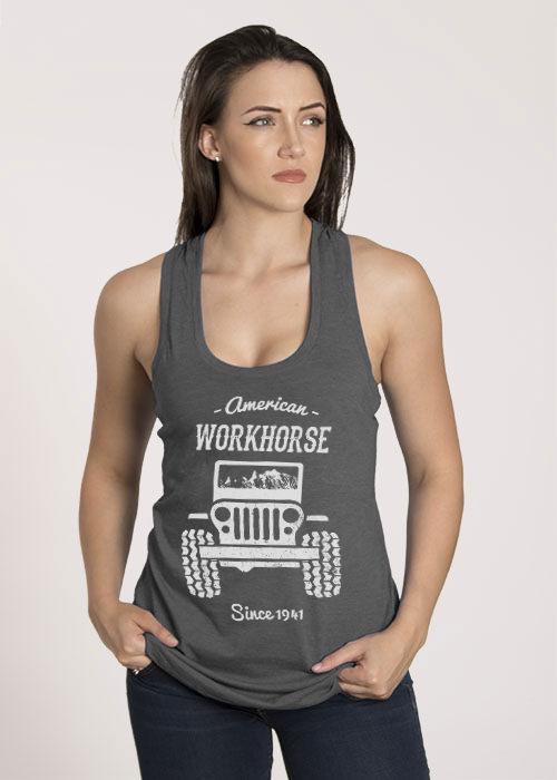 Women's Racerback Tank - American Workhorse