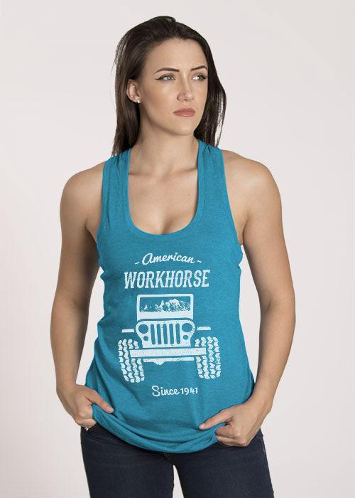 Women's Racerback Tank - American Workhorse