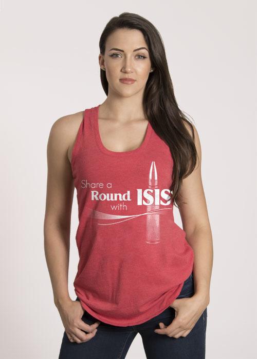 Women's Racerback Tank - Share a Round with ISIS