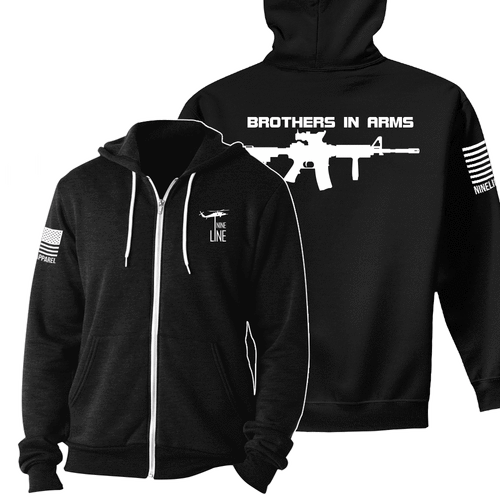 Men's Full-Zip Hoodie - Brothers In Arms Drop Line/Rifle