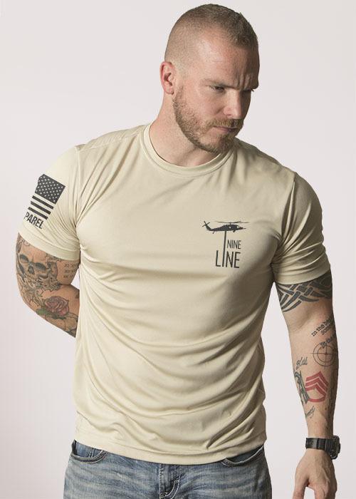 Brothers in Arms Drop Line/Rifle - Moisture Wicking T-Shirt