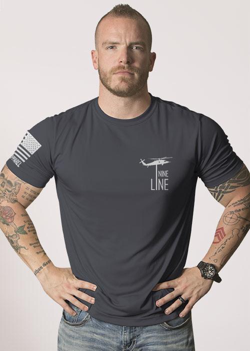 Brothers in Arms Drop Line/Rifle - Moisture Wicking T-Shirt