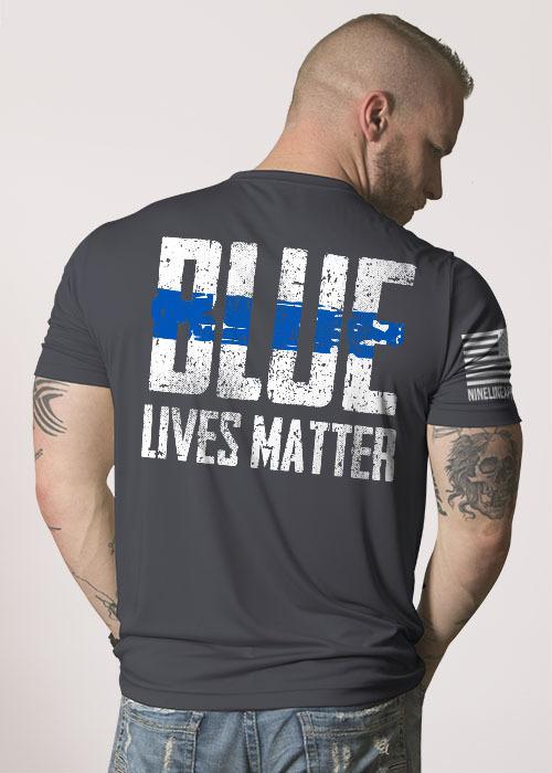 Mens Moisture Wicking T-Shirt - Blue Lives Matter