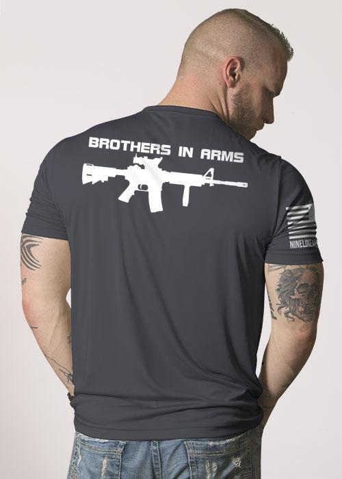 Brothers in Arms Drop Line/Rifle - Moisture Wicking T-Shirt