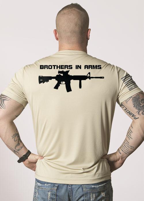 Brothers in Arms Drop Line/Rifle - Moisture Wicking T-Shirt