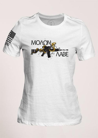 Women's Relaxed Fit T-Shirt ‰ÛÒ Molon Labe Snake