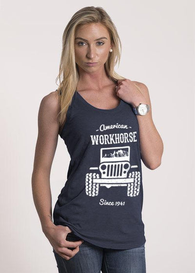 Women's Racerback Tank - American Workhorse