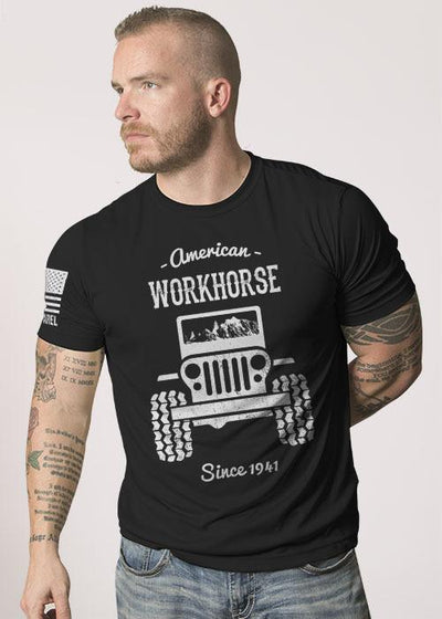 Men's Moisture Wicking T-Shirt - American Workhorse - Full Front