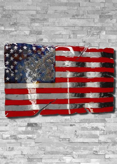 Molten Metal Sign - Stars and Stripes