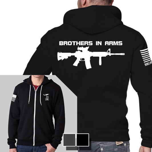 Men's Full-Zip Hoodie - Brothers In Arms Drop Line/Rifle