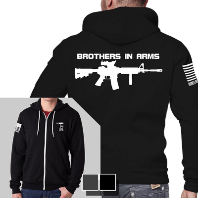 Men's Full-Zip Hoodie - Brothers In Arms Drop Line/Rifle