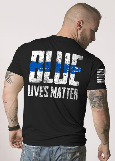 Mens Moisture Wicking T-Shirt - Blue Lives Matter