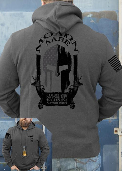 Light Weight Tailgater Hoodie - Molon Labe Spartan